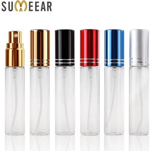 100 PCS/Lot 10ml Portable Sample Refillable Perfume Bottle Empty Mini Spray Bottle Perfume Bottles Atomizer Container for Travel