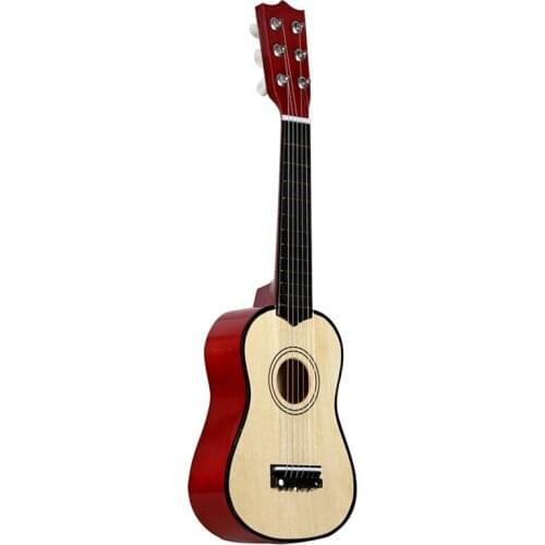 21 Inch 6-String Small Mini Guitar Basswood Guitar with Pick Strings Musical Instruments Toy for Children Kids Gift
