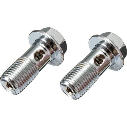 2x Motorcycle Stainless Brake Banjo Bolt M10 x 1.0mm Caliper Master Cylinder