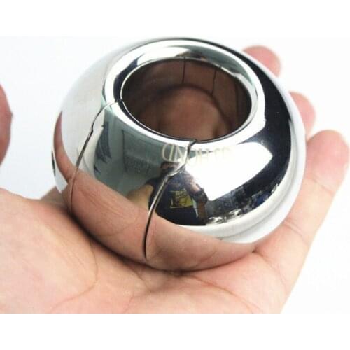 300-2000g 16 Sizes Metal Ball Stretcher Scrotum Pendant Restraint Mens Penis Bondage Scrotum Lock Traning Ring for Men BB2-2-44