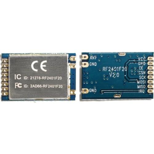 4PCS 100mW 2.4GHz Wireless RF Transceiver Module RF2401F20 with nRF24L01 Chip with FCC Passed