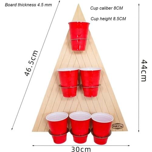 6pcs Cups Triangle Beer Rack Throwing Game Blackjack Beer Pong Set Party Pong Game Toy Set With Board Fun Interaction Game