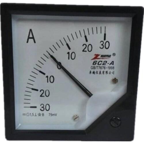 DC +-30A -30A-0-30A 50A Analog Panel Ammeter AMP Ampere Current Meter Gauge 6C2 Amperimetro Amperemeter