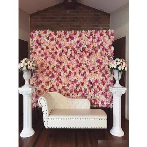 Free Shipping Hot Sale Cheap Christams /Festive/Party/ Wedding Stage Artificial Befutiful Silk Flower Wall Backdrop Decorative