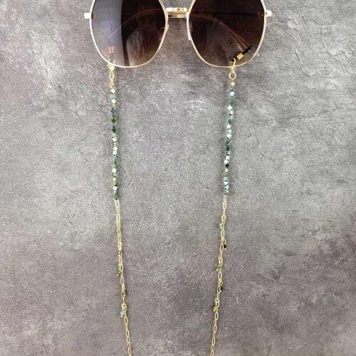 Good Stone Heart /star/Cross Beads Chain Eyeglasses Chains for Reading Glasses Cord Sunglasses Strap Holder Neck Band Accessory