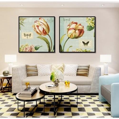 Flower Posters Art Modern Style For The Living Room Traditional Pictures Vintage Prints On The Wall Prints Housing Decoration