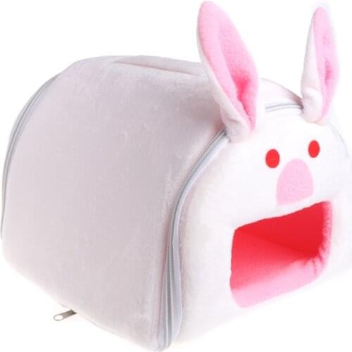 Pet Cat Hamster House Warm Winter Soft Cave Bear Rabbit Duck Frog Sleeping Bed