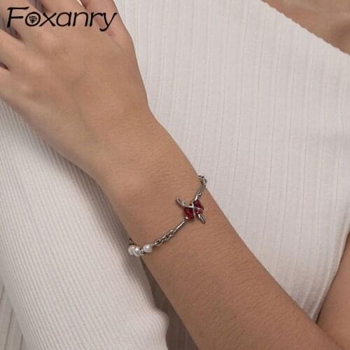 Розовые браслеты FOXANRY China At AliExpress