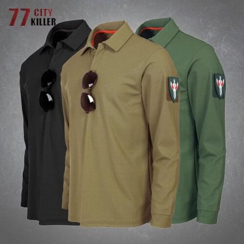 Tactical T-shirt Men Loose Breathable Sweat-absorbent Quick Dry Long-sleeved Male Special Forces Training Military Mens T-shirts