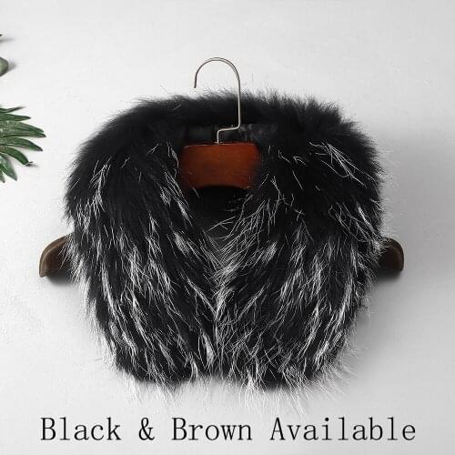 Hot Sale 100% Real Fur Collar for Parkas Coats Luxury Warm Natural Raccoon Scarf Women 60 70 cm Jackets Coat Fur Collar Scarves