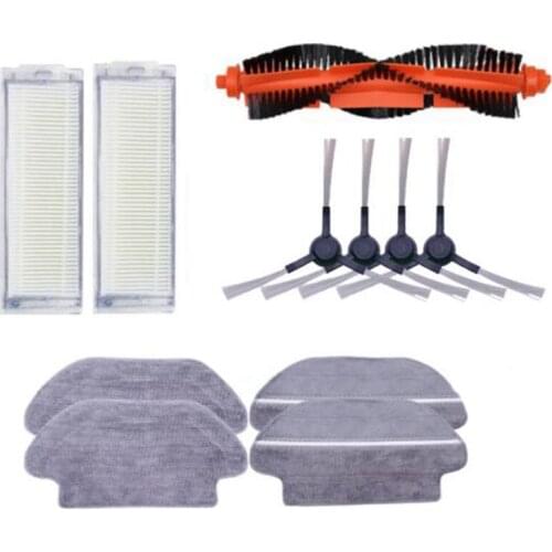 HOT！-Side Brush Mop Cloth HEPA Filter Main Brush Compatible with Xiaomi Mijia STYJ02YM Conga 3490 Viomi V2 PRO V-RVCLM21B