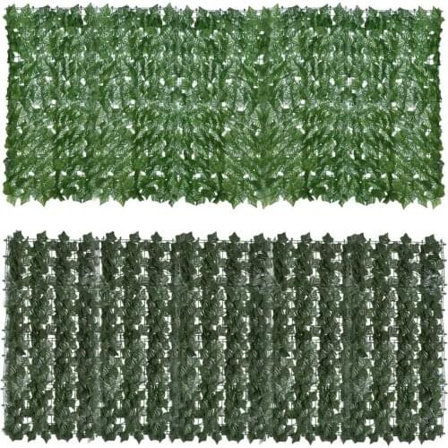 Artificial Green Leaf Screening Rolls Privacy Fence Screen Hedges Color-printed Creeper Balcony Private Screen Can Be Spliced
