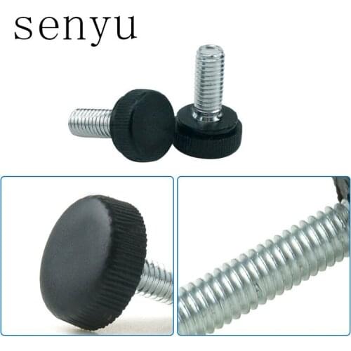 Luhuichang FreeShipping 30pcs M4x20mm Male Threaded 14mm# Dia Plastic Thumb Screw Knurled Knob Machinery Latche
