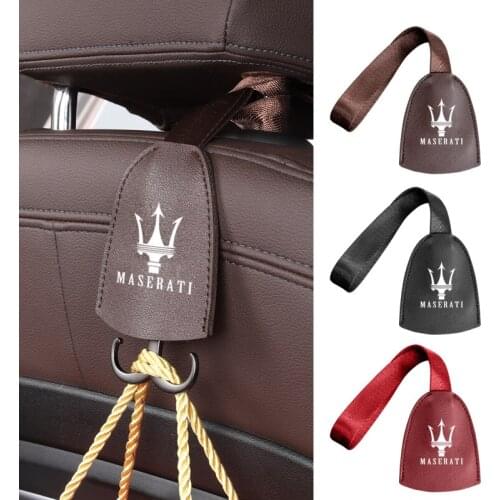 Metal Car Seat Back Hook Storage Groceries Bag Handbag For Maserati Ghibli GranTurismo Quattroporte Levante GranCabrio Coupe