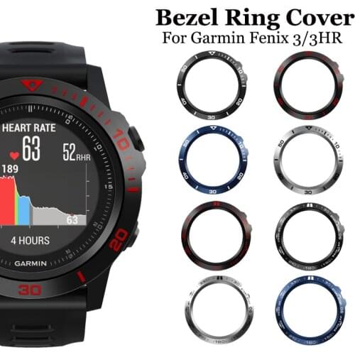 Metal Cover Frame For Garmin Fenix 3/3 HR Smart Watch Dial Bezel Ring Styling Case Adhesive Cover Anti Scratch Protection Ring