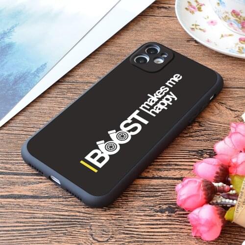 For iPhone Boost Makes Me Happy Print Soft Matt Apple iPhone Case