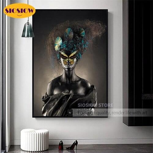 5D DIY Diamond Painting African Black Wome Full Drill Square Daimond Mosaic Cross-stitch Kits Embroidery Modern Home Decor Gifts