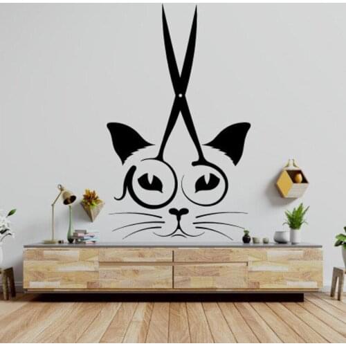 Grooming Salon Wall Decal Dog Grooming Vet Shop Pet Shop Veterinary clinic Wall Sticker Vinyl Decal Mural Art Wall Decor C952