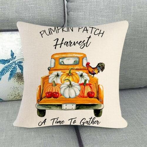 Pillow Cover Halloween Pumpkin Print Bedding Supplies Polyester Decorative Cushion Case Bedroom