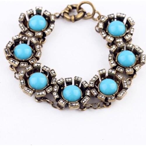 New Styles KISS ME Fashion jewelry Blue Resin Metal friendship Bracelet For Women