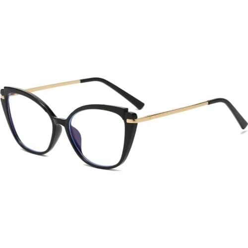 TR90 Cat Eye Plastic Anti Blue Glasses Frames Ultralight Women Optical Fashion Computer Anti Blue Light Eyeglasses Frame