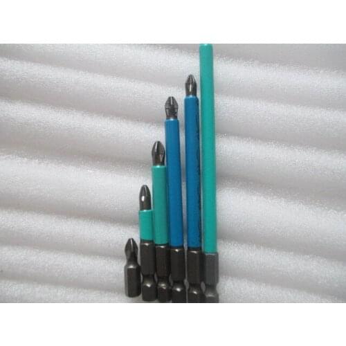 Fixmee 6 Pcs 1/4" Hex Shank Magnetic Tip PH2 Phillips Screwdriver Bits Set Kit 25-127 mm Screwdriver Bit