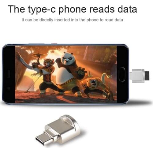 Portable Metal Mini Card Reader Type-C USB TF Memory Card Reader OTG Adapter For Iphone Ipad Tablet Phone Lightning Pen Drive