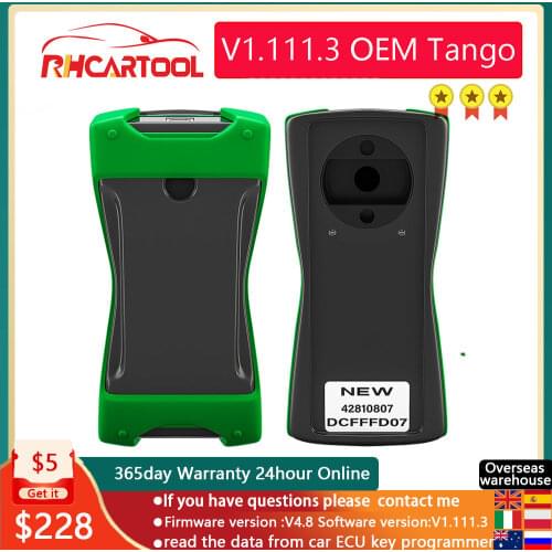 OBD2 TANGO OEM Orange 5 OBD II Key Programmer Full Version V1.111.3 Auto Key Transponder Tango OBDII Remote Control Copy Scanner