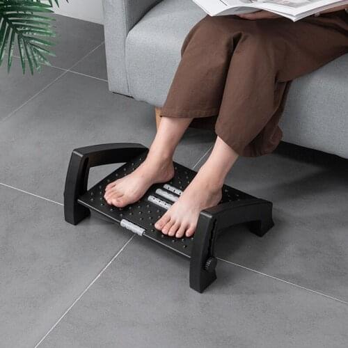 Adjustable Ottomans Office Footrest Sofa Black Home Relieve Foot Fatigue Under Desk Footstool Massage Pad Foot Pedalt kitchen