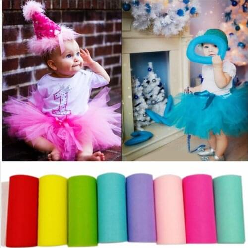White Pink Tulle Roll 15cm 22m Mesh Fabric Spool Tutu Wedding Decoration DIY Organza Birthday Baby Shower Party Supplies