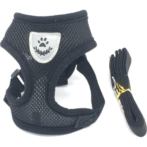 Mesh Small Dog Harness And Leash Set Puppy Cat Vest Harness For Pug Bulldog Arnes Perro Cat Dog Harness Vest Petshop
