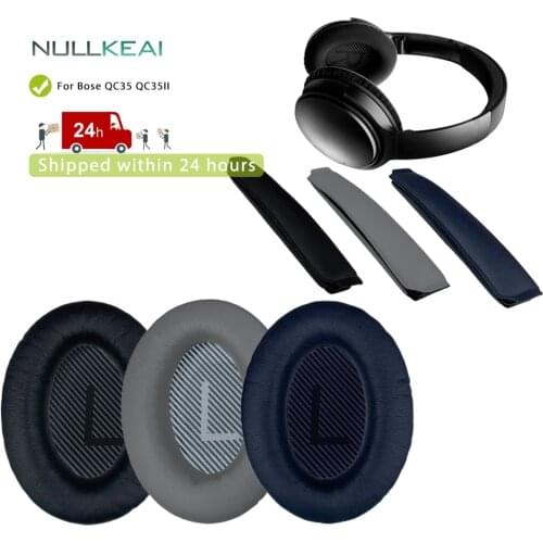 NULLKEAI Replacement Earpads Headband For Bose QC35 QC35II Headphones High Quality Earmuff