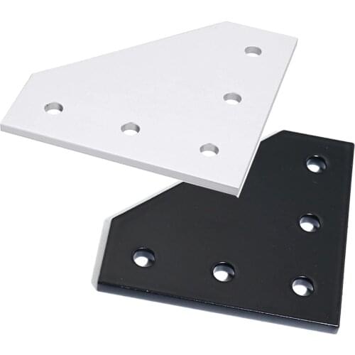 20x20 5 Holes 90 Degree Joint Board Plate Corner Angle Bracket Connection Joint Strip for 2020 series Aluminum Profile