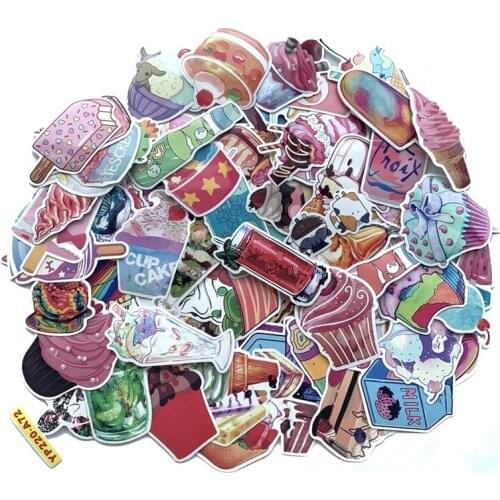 10 Sets=700PCS Summer Drink Fresh Stickers Skateboard Guitar Notebook Car Electric Car Sticker Paper