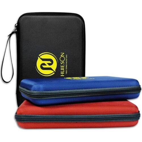 Huieson Waterproof Square Table Tennis Racket Hard Case Portable Large Capacity Bag Double Rackets Set Accessories Storage Bags