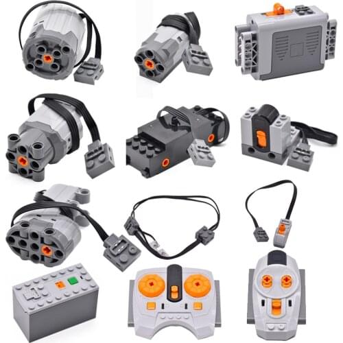Technical Power Functions Servo Train Motor Polarity Switch Light IR Speed Remote Control Receiver Battery Box Educational Toys