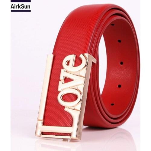 Love Belt 3.3cm High Quality Designer l v Cowhide strap Fashion Genuine Leather Woman Belt 105-125cm Casual Luxury Belts For