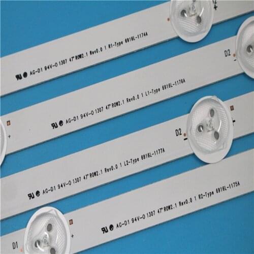 12pcs x 47" LED Backlight Strips for LG 47" TV 47LN5200 LG47LP360 7LN540S 47LN519C 47LN613S 6916L-1174A 1175A 1176A 1177A