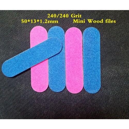 20 pcs double color mini 5cm Professional Nails Files Art Tools Sand emery board 240/240 Grit HIGH QUALITY