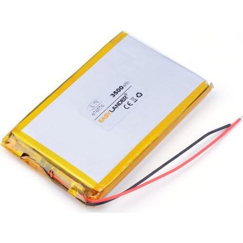 3.7V 3500mAH 676576 PLIB polymer lithium ion battery Li-ion battery for tablet pc GPS mp3 mp4 cell phone speaker