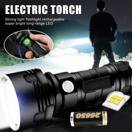 30000-100000 Lumen High Power LED Waterproof Flash Light Lamp Ultra Bright CLH@8