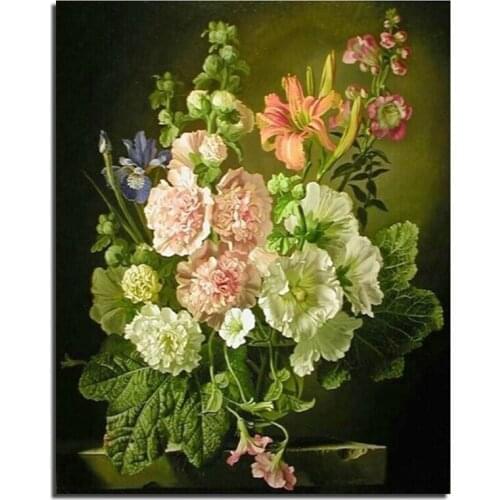 3D Classical Flower DIY Diamond Painting Embroidery Kit Square Drill Rhinestone Pasted Painting Unfinished Room Decoration