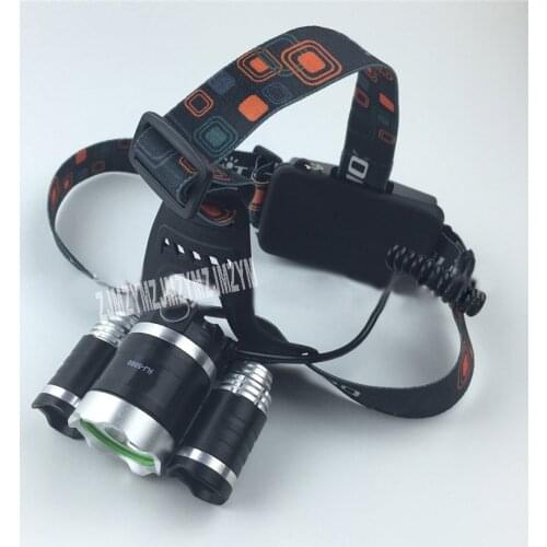 50pcs/lot RJ-5000 6000LM High Power 3T6 Glare LED Headlamps High-quality Rechargeable Fishing Hunting Headlamp 3.7V 20W Hot Sale