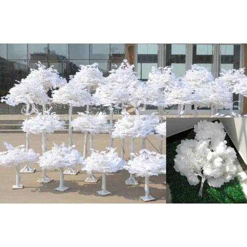 500pcs/lot White artificial ginkgo biloba White leaves Wedding flower Decoration Mariage Props