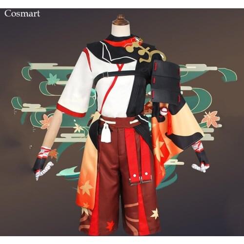 Anime Genshin Impact Kiryu Kazuha Cosplay Costume Game Suit Uniform Halloween Carnival Party Outfit For Men 2021 NEW
