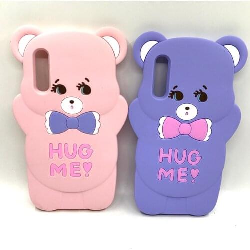 For Samsung A50 Case Cover Cute Bear Soft Silicone Phone Coque For Samsung Galaxy A50 A 50 A505 SM-A505F A505F 3D Cartoon Shells