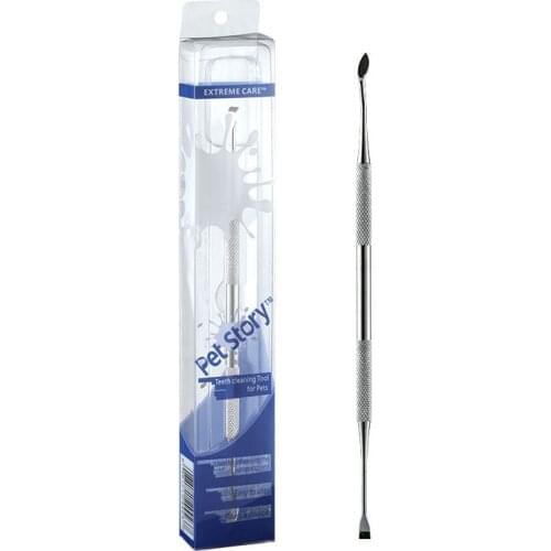 Stainless Steel Pet Toothbrush Double Head Tooth Cleaning Tool Brush Bad Breath Tartar Teeth Care for Pet Supplies drop shipping