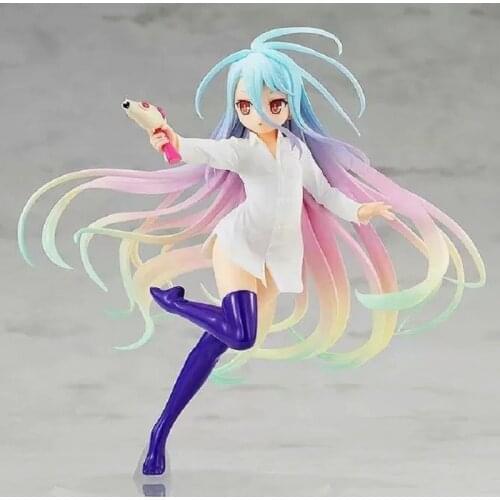 16cm NO GAME NO LIFE Anime Figures Sniper Water Gun Shiro PVC Action Figure Collection Model Toys Gifts