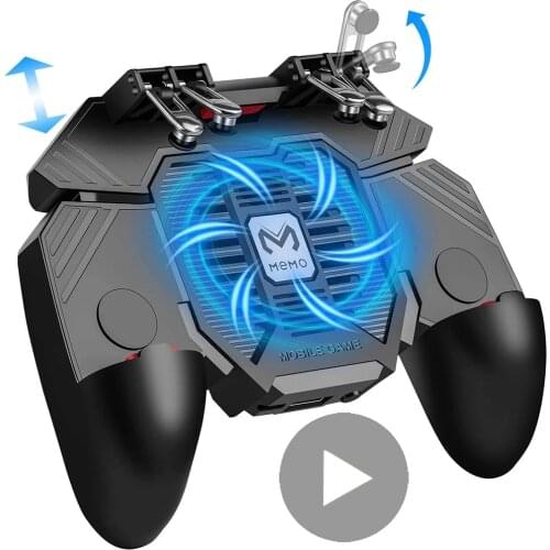 Cell Phone Cooling Cooler Mobile Triggers Pubg Gamepad For iPhone Android Game Joystick Controller Control Cellphone Accessories