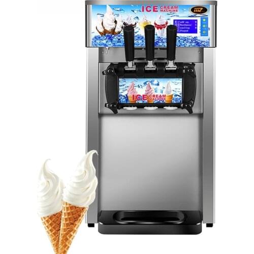 Commercial Soft Serve Ice Cream Machine Desktop Ice Cream Makers Stainless Steel Ice Cream Vending Machine 1200W